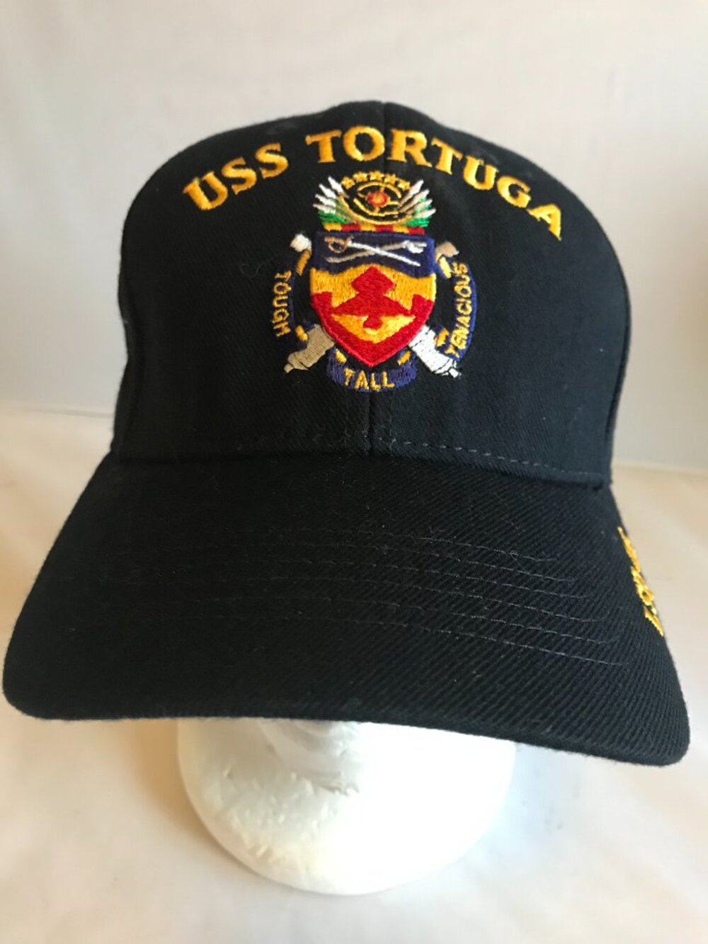 USS Tortuga LSD 46 The Corps US Marines Navy Blue Baseball Cap Hat One Size